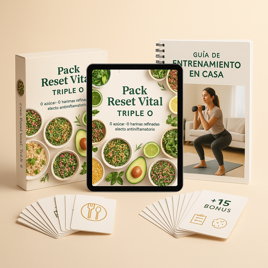 Pack Reset Vital triple cero: 0 Azúcar, 0 Harinas refinadas y 0 Inflamación🌿